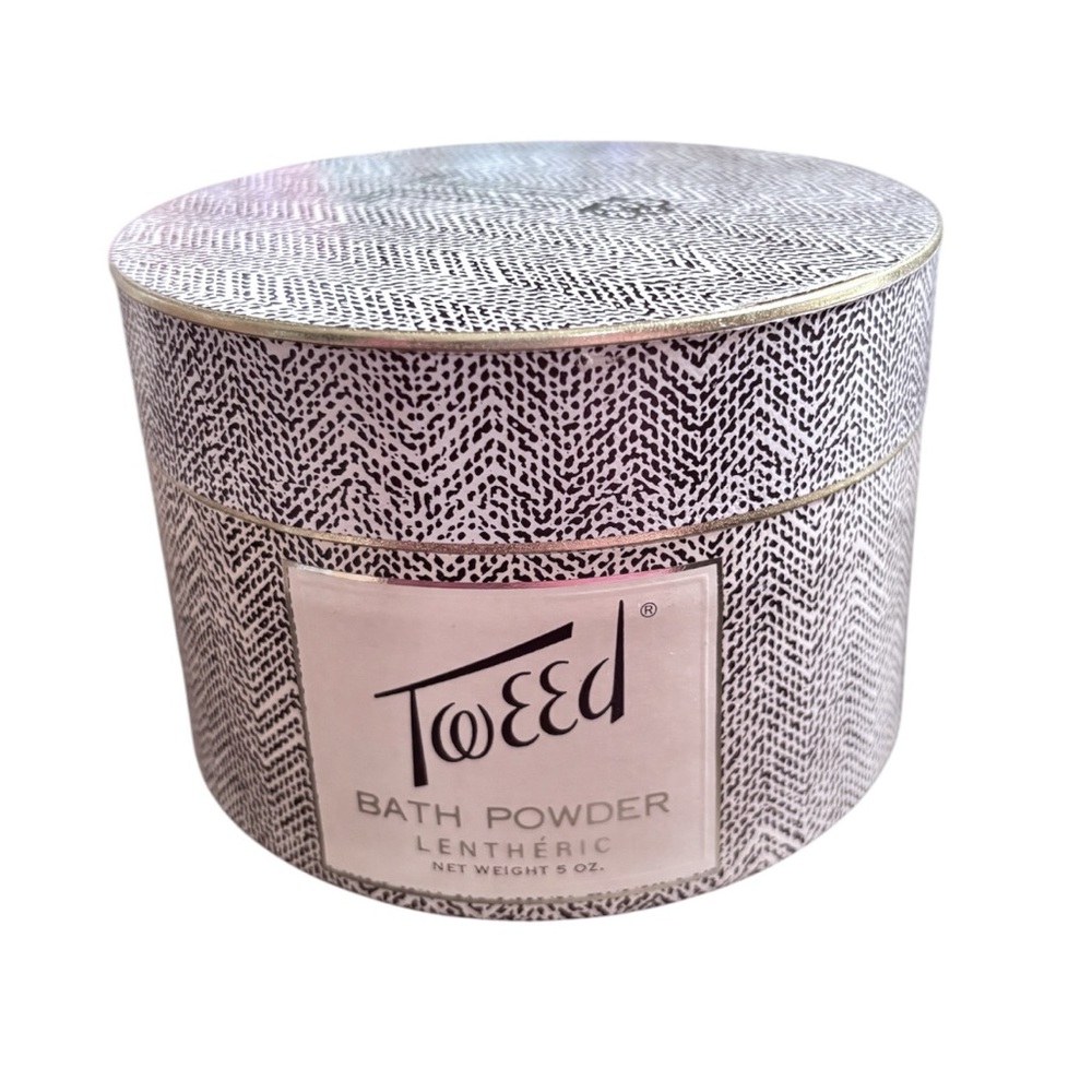 NIB! Vintage Lentheric Tweed Bath Powder